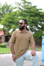 The Explorer Khaki Performance Polo - Micro-Grid Texture