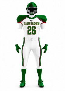 Custom White & Green American Football Uniform – Premium Team Jersey & Pants | Fully Customizable